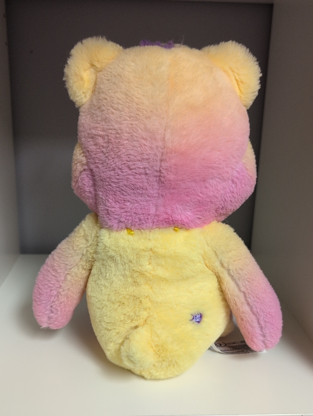 💜2/$20💜 Care Bears Calming Heart Bear 13.5" Yellow Pink Collectible - Picture 2 of 5